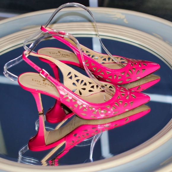 kate spade Shoes - Kate Spade Jacey Cutout Kitten-Heel Slingback